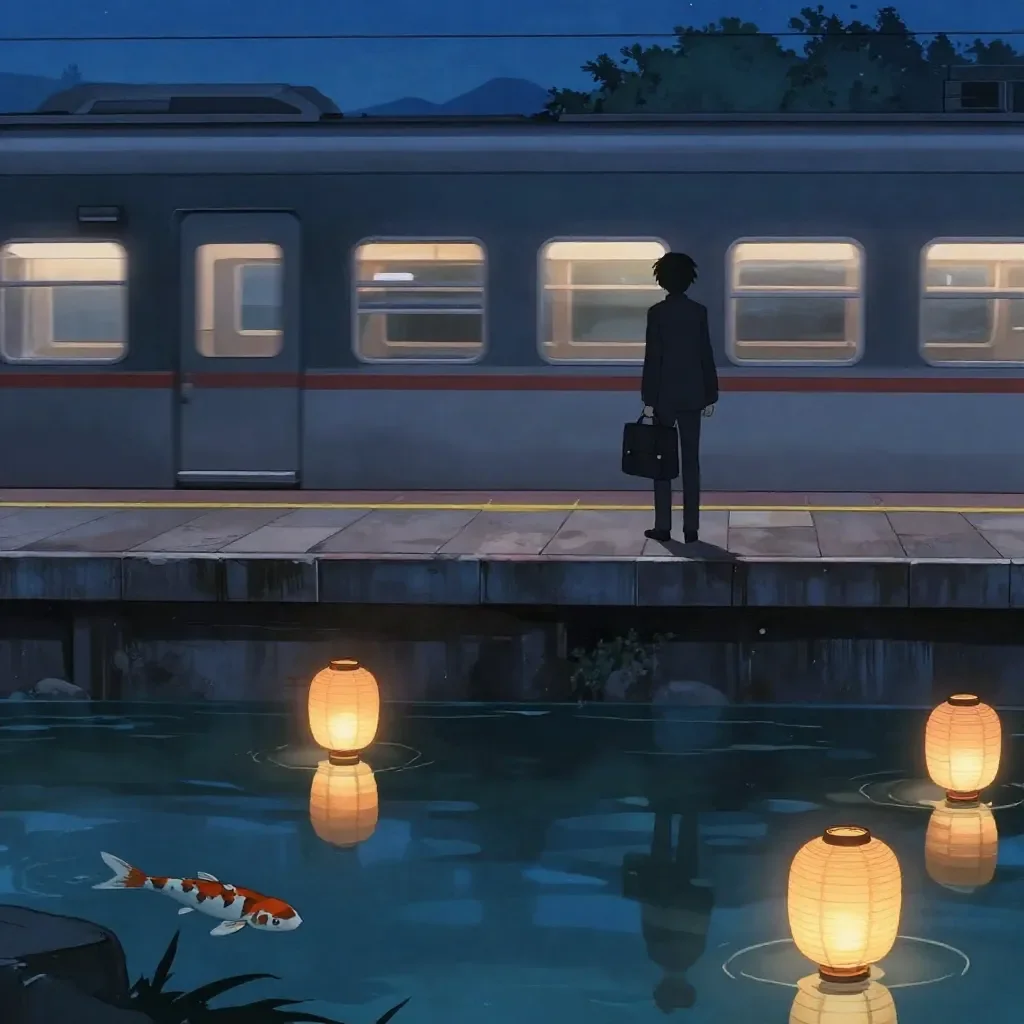 Lantern Koi Station generated with ZImage