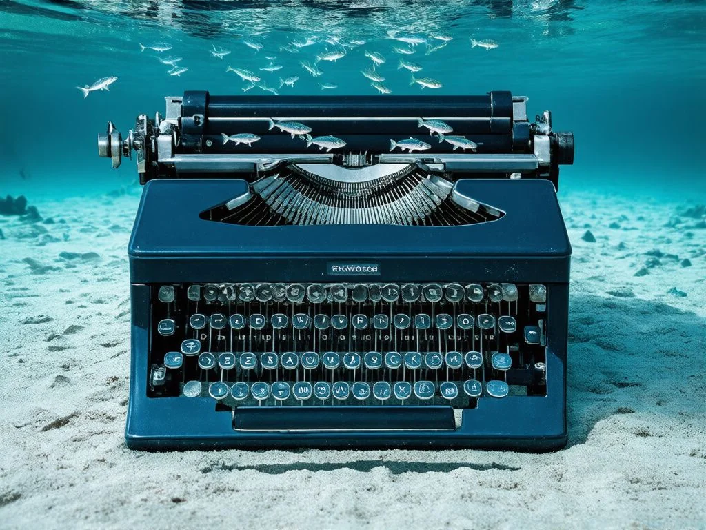 Ocean Typewriter generated with Stable Diffusion 3