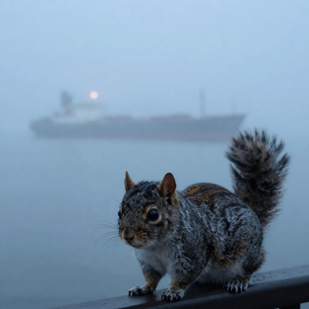 The Lighthouse Cat's Foggy Signal