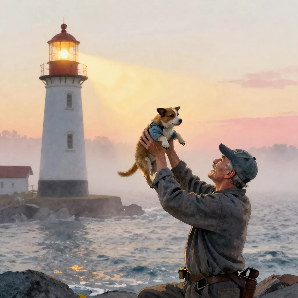 The Lighthouse Cat's Foggy Signal