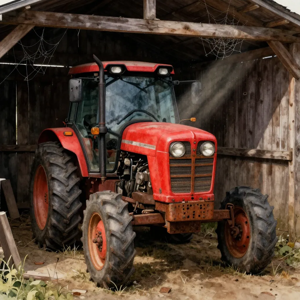 The Grumpy Tractor and the Spring Lamb
