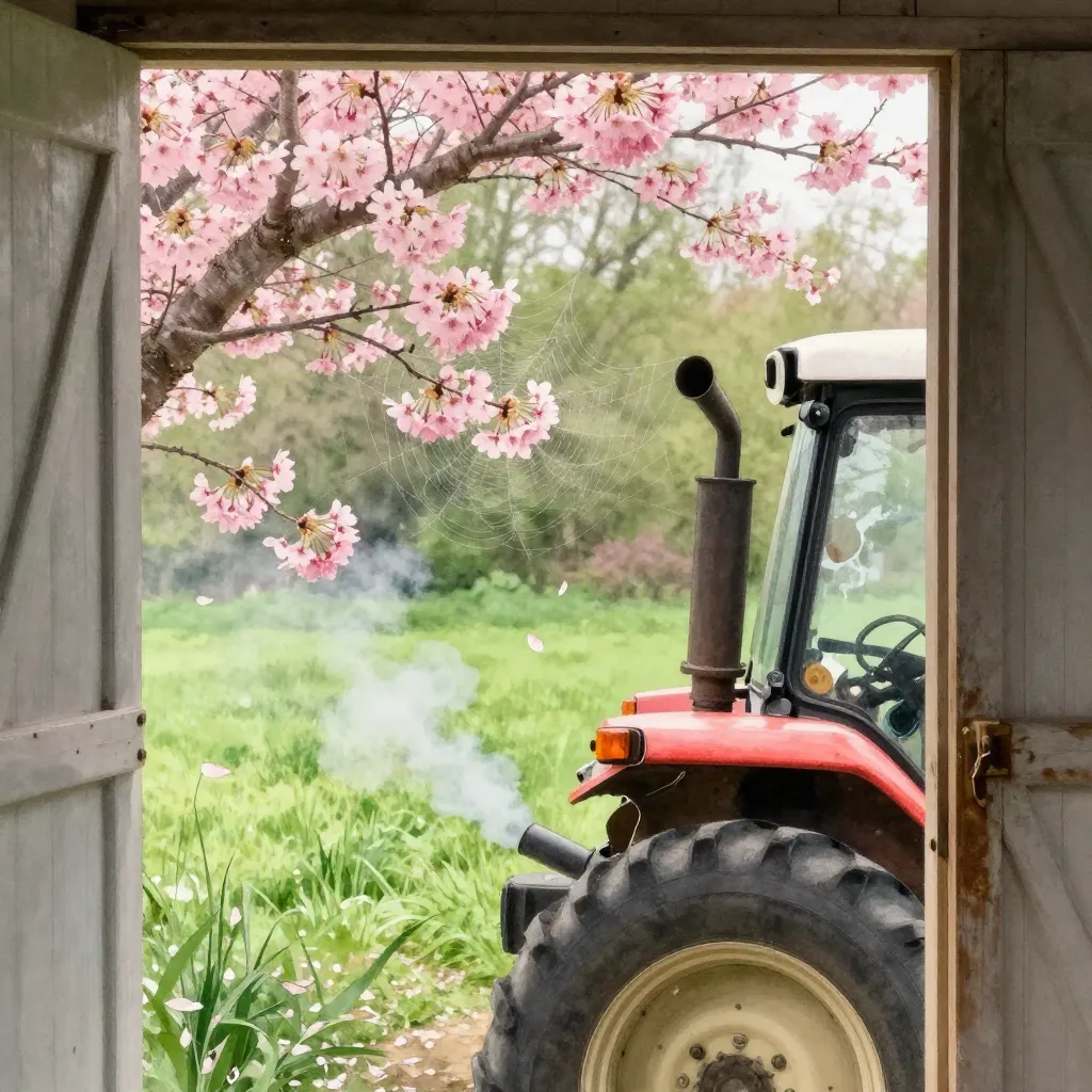 The Grumpy Tractor and the Spring Lamb